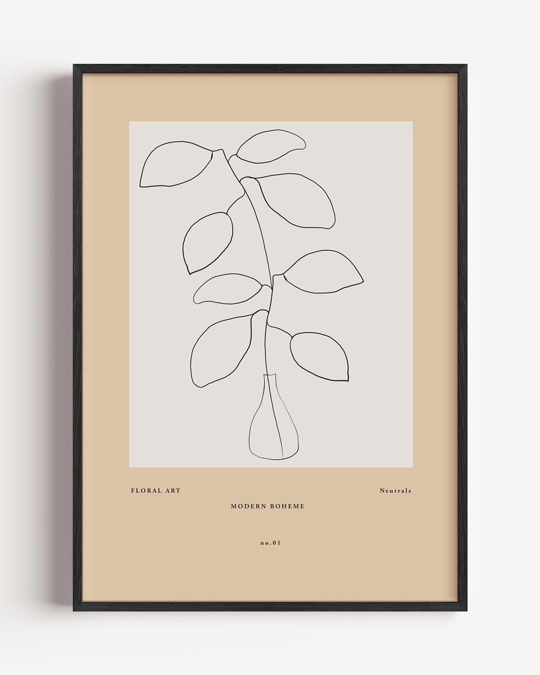 Moderne Boho Bloemenkunst – boheme portret poster als wanddecoratie