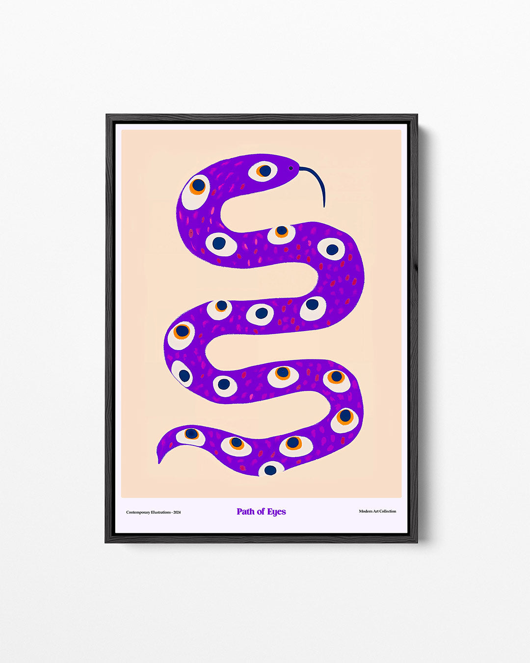 Kleurrijke slang – staand wanddecoratie kunstwerk