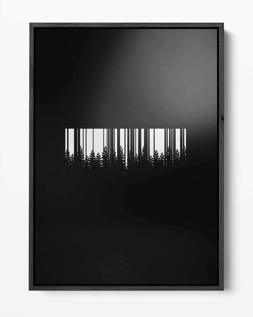 Barcode Forest – portret kunstwerk als wanddecoratie