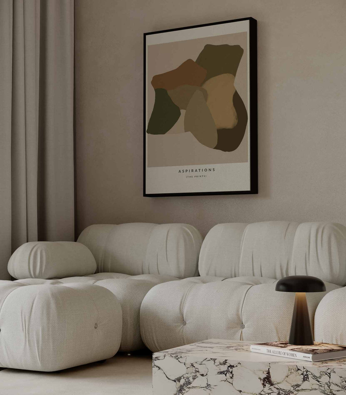 Abstracte Droomlandschappen Print – plexiglas wanddecoratie in portret formaat