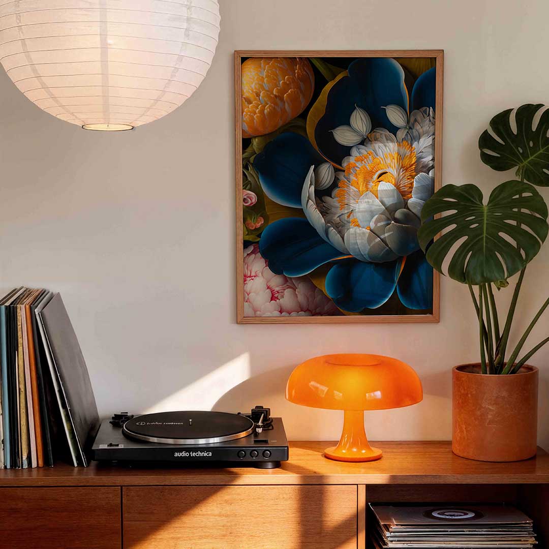 Bloemenpracht – staande bloemen wanddecoratie van WallArtistic