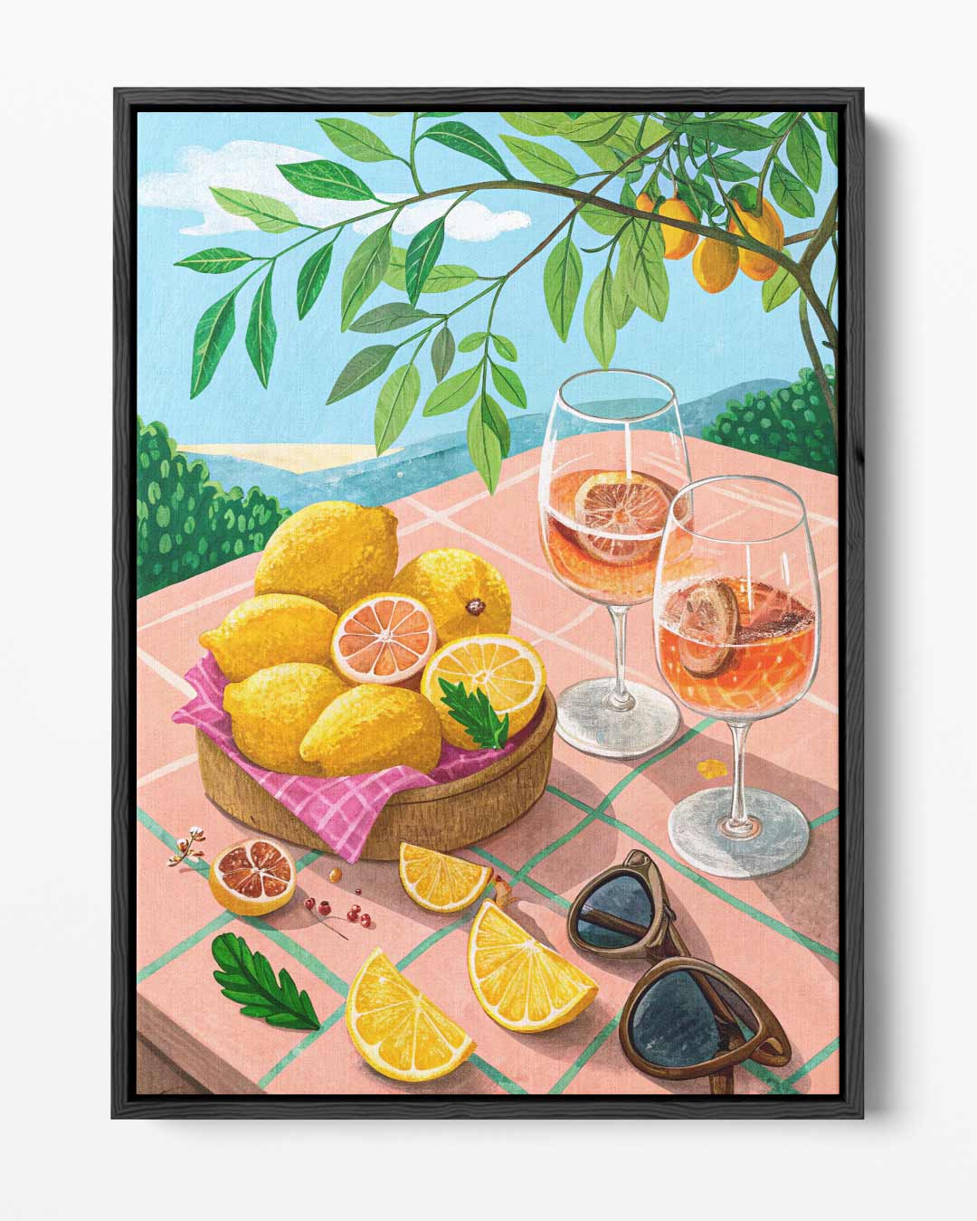 Zomerse Citrus Tafereel – portret kunstwerk als wanddecoratie