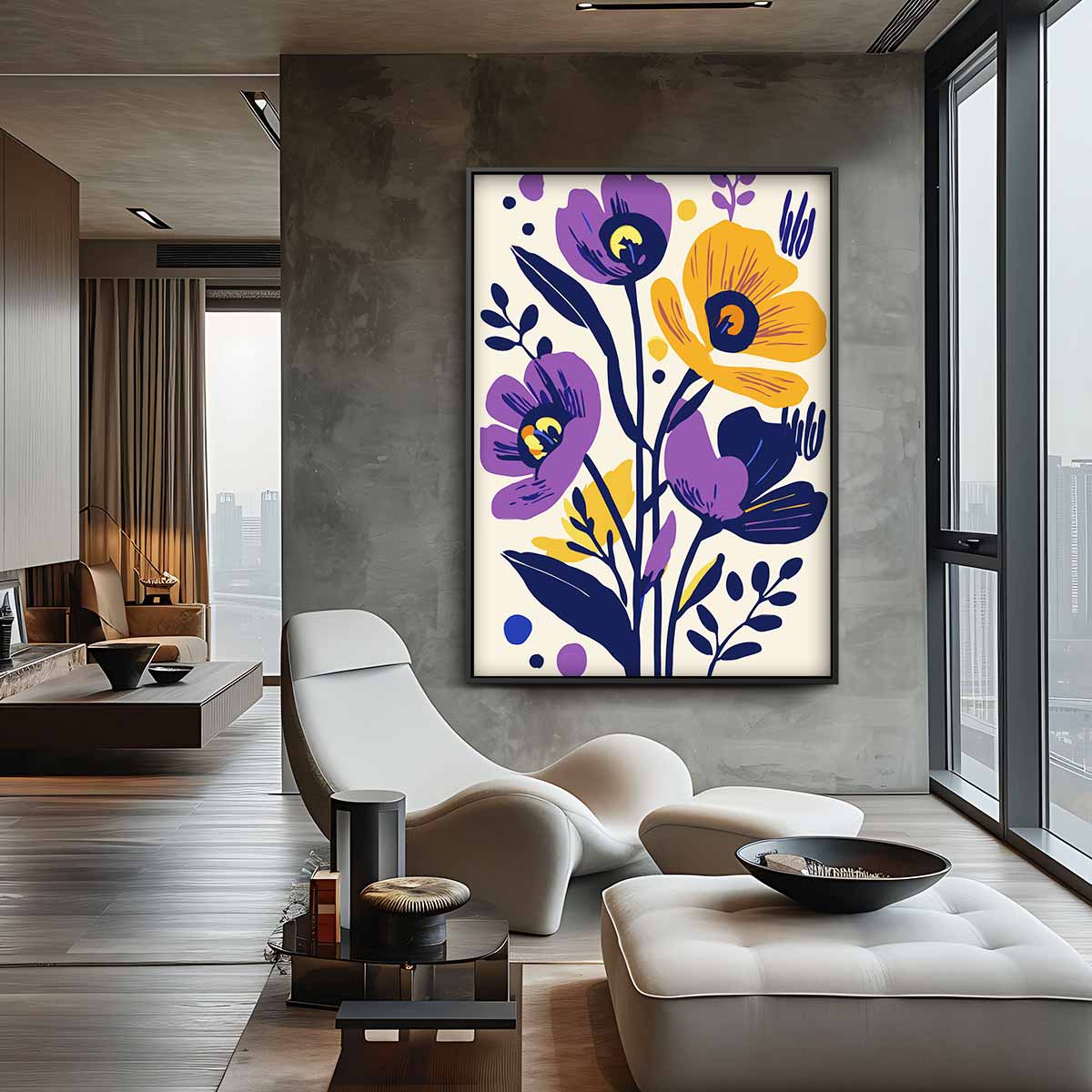 Bloemen Symphony – canvas kunstwerk als wanddecoratie