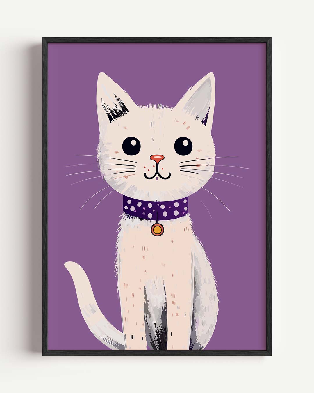 Schattige Kat – kids portret poster als wanddecoratie