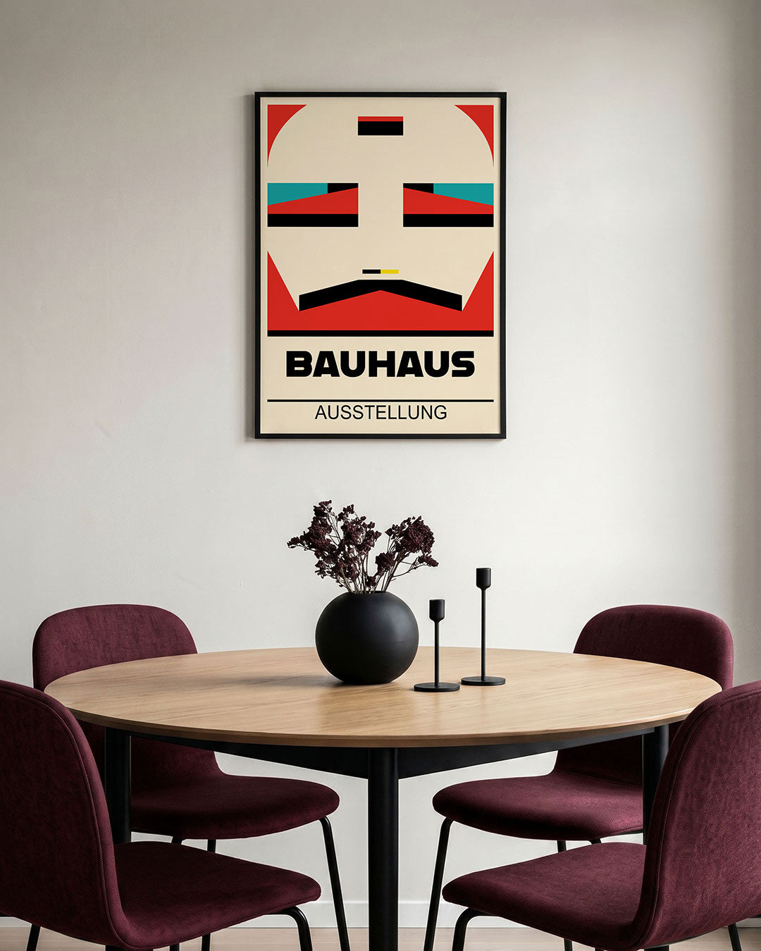Vormen en vlakken – staande Bauhaus poster voor aan de muur