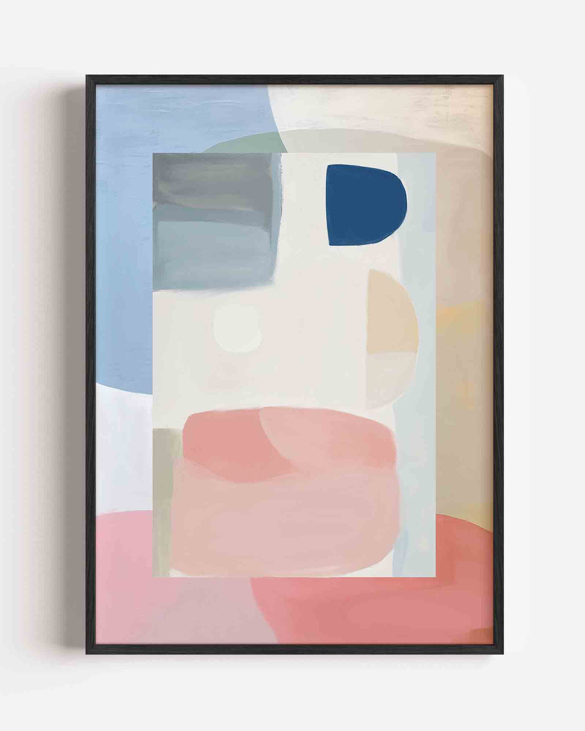 Abstracte vormen – Kunst & Design poster als staande wanddecoratie