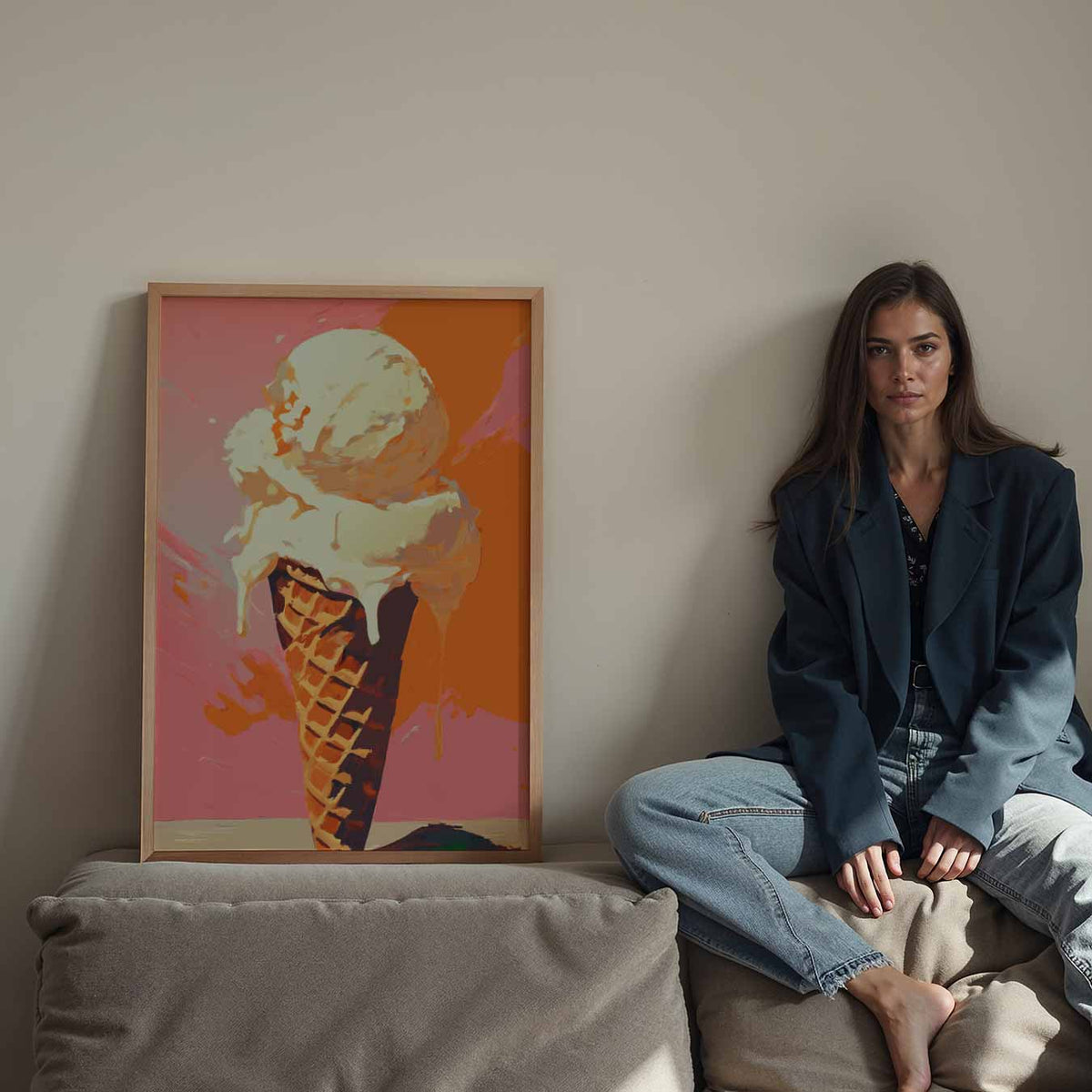 Zomers IJsje – staande keuken wanddecoratie van WallArtistic