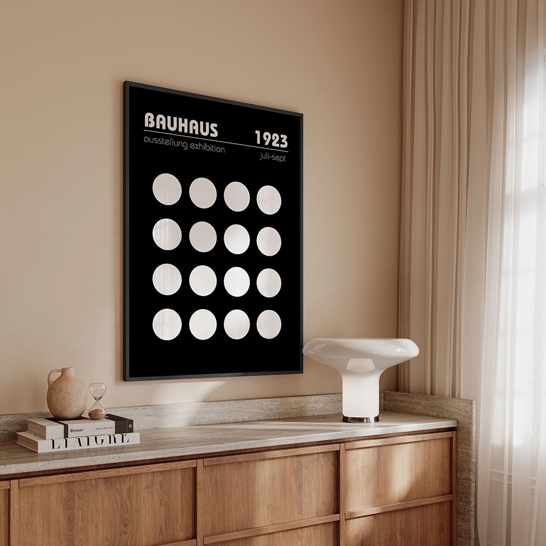  – geometrische Bauhaus poster in staand formaat