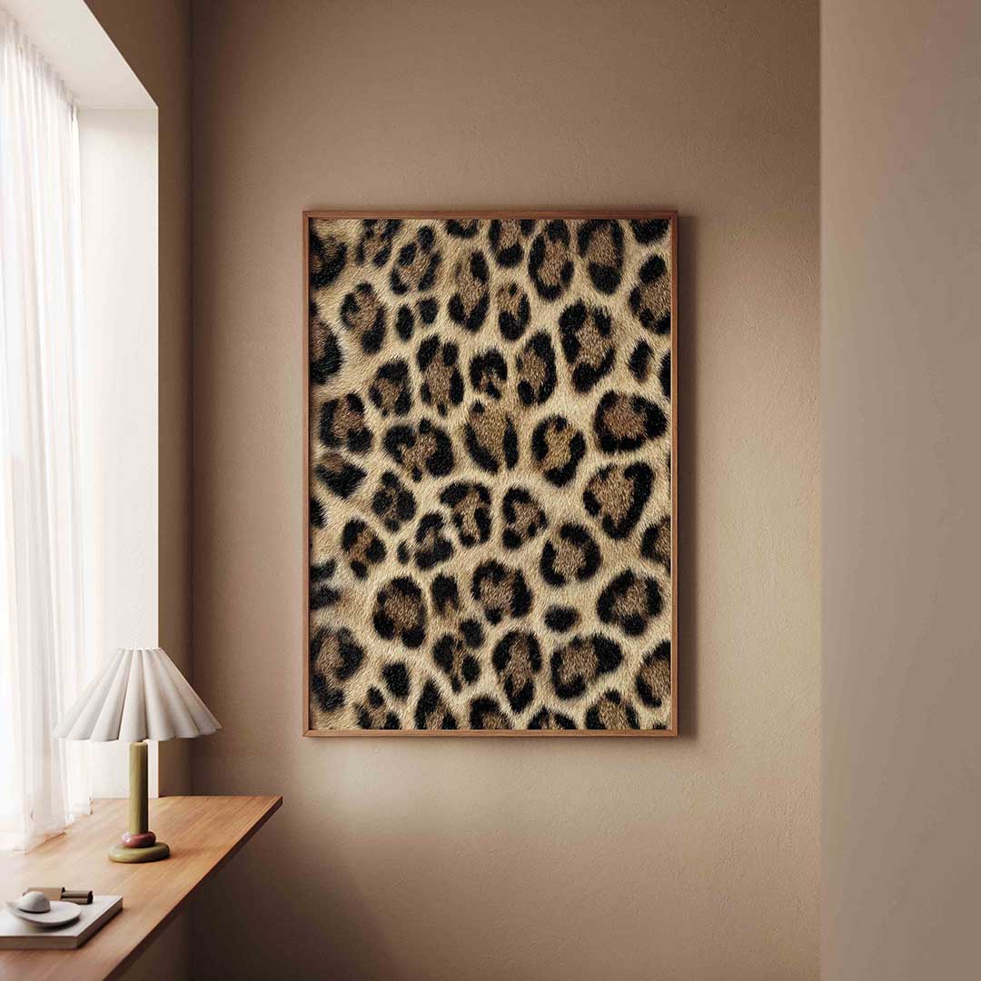 Luipaardprint – staande safari wanddecoratie van WallArtistic