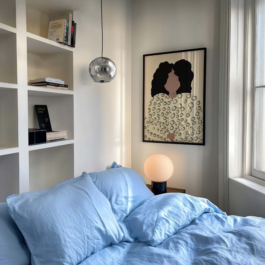 Trendy Abstracte Vrouwelijke Illustratie – vrouwelijk portret als moderne wandkunst