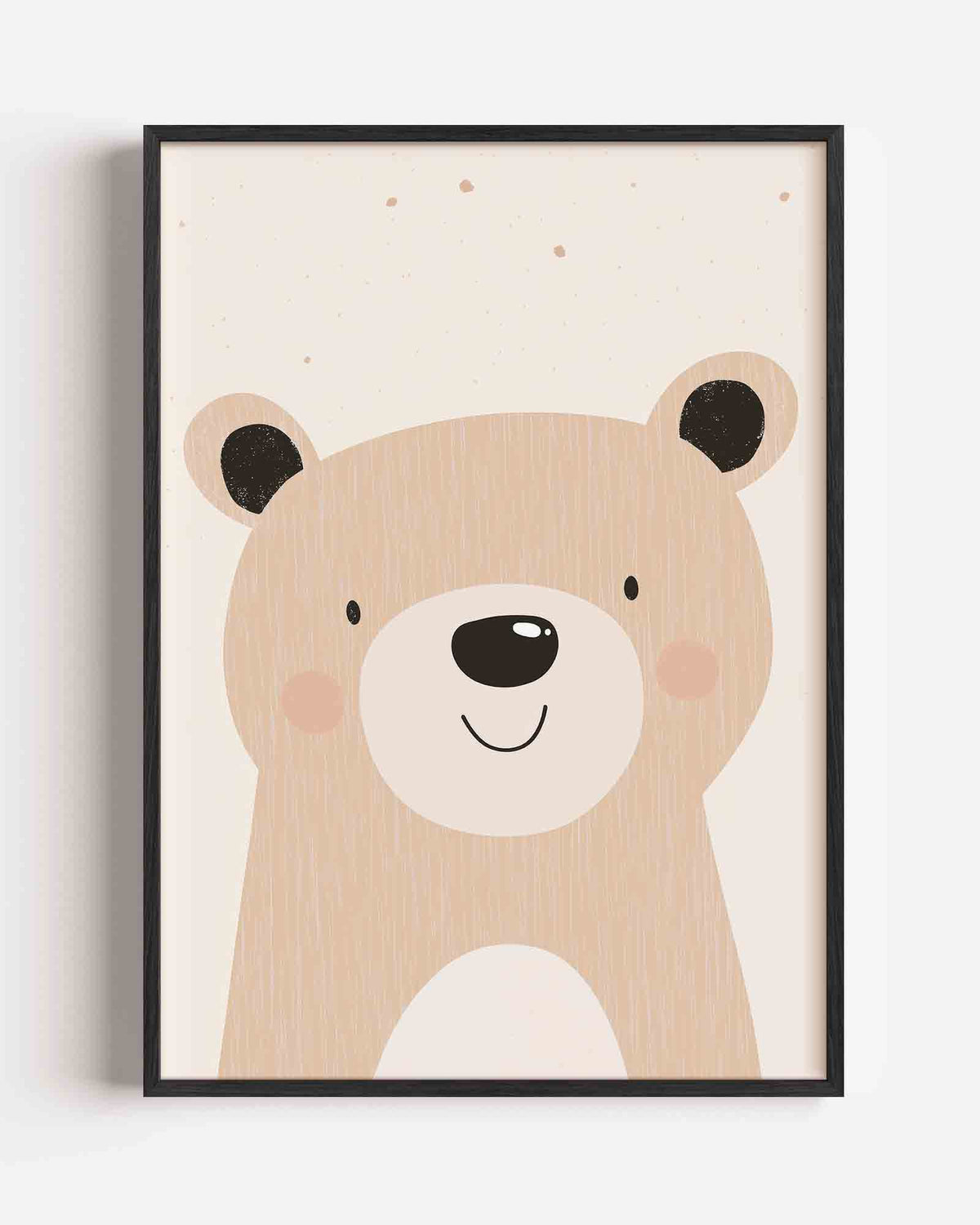 Lachende beer – kids portret poster als wanddecoratie