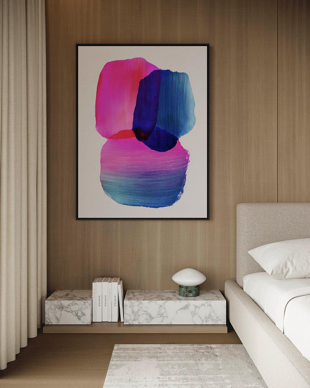 Kleurrijke vormen – staand wanddecoratie kunstwerk