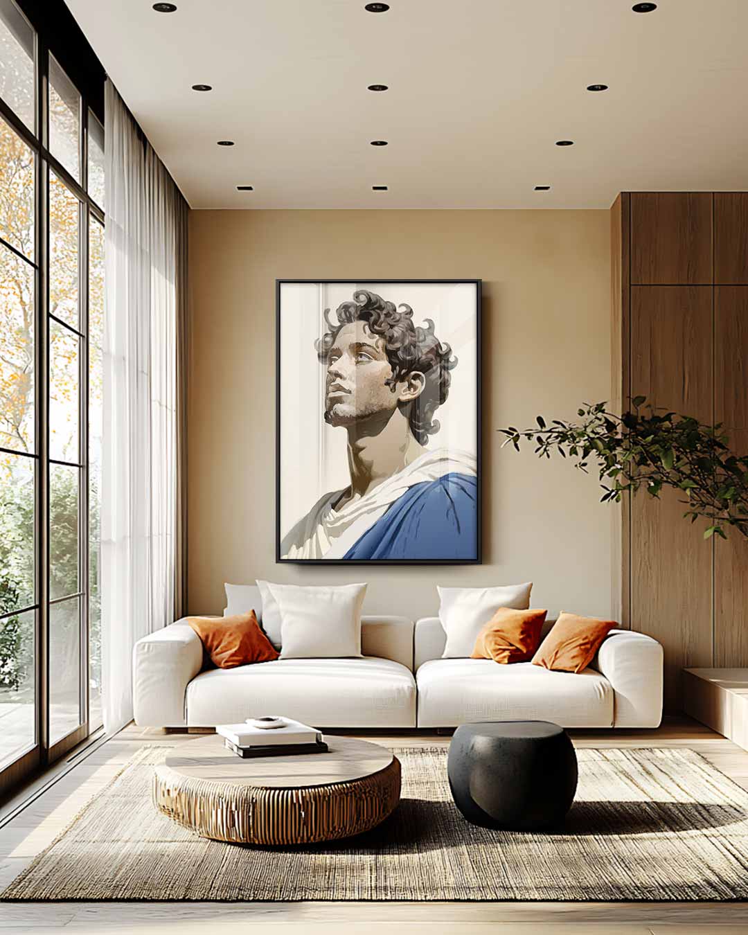 Moderne Klassieke Portretkunst – staand kunstwerk voor modern interieur