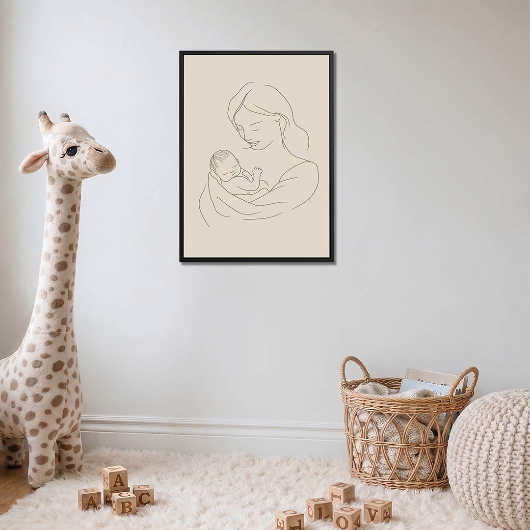 Lijntekening – moderne staande wandkunst
