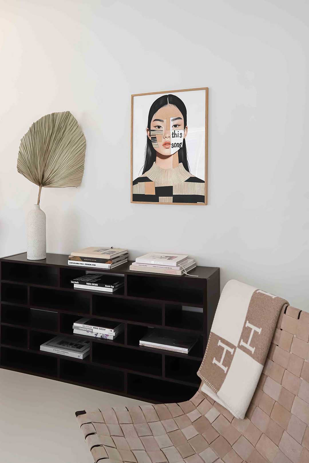 Portret met tekst – staande moderne wanddecoratie van WallArtistic