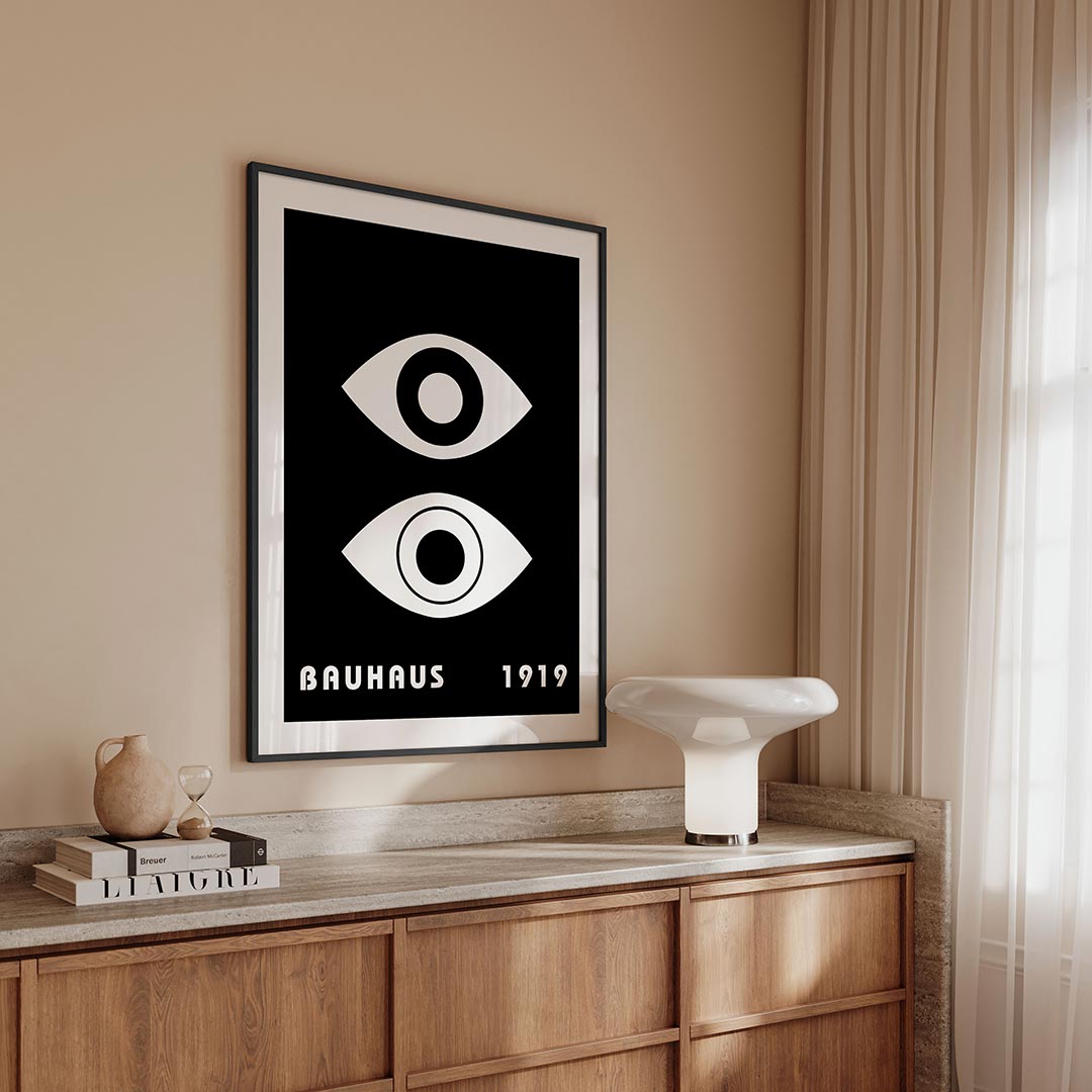  – geometrische Bauhaus poster in staand formaat