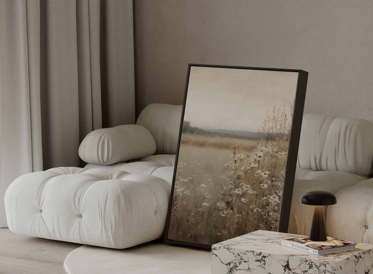 Zomersereniteit in de Weide – staande wandkunst voor woonkamer of interieur