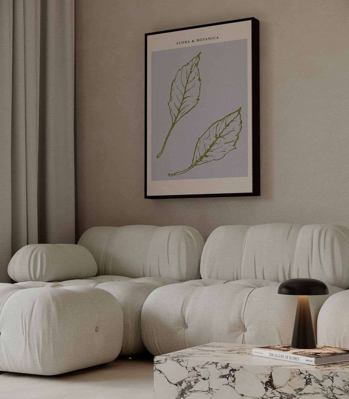 Botanische Bladeren Kunstposter – plexiglas wanddecoratie in portret formaat