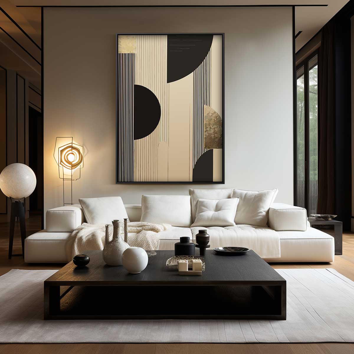 Moderne Geometrische Harmonie – modern portret kunstwerk van WallArtistic