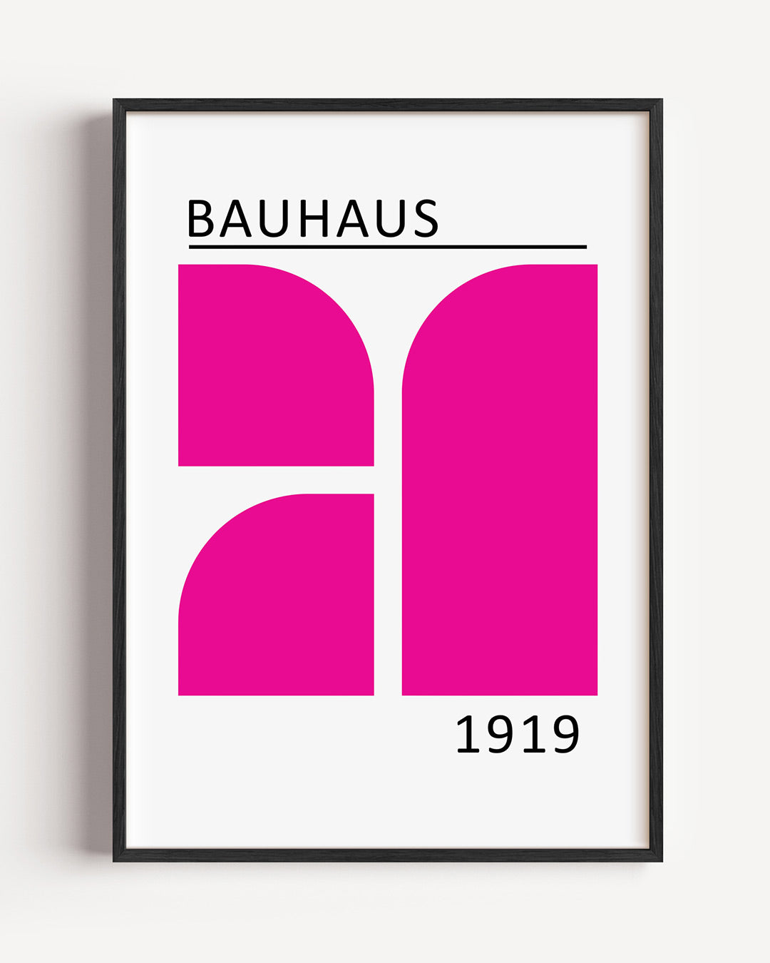 Vorm en kleur – staande Bauhaus poster als wanddecoratie