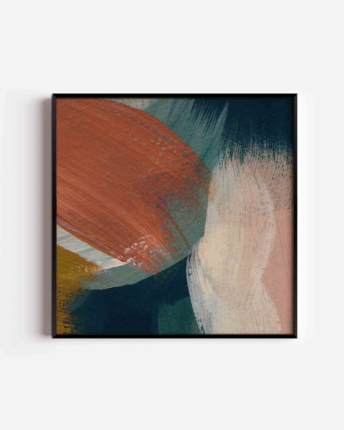 Abstracte penseelstreken – schilderkunst vierkante poster als wanddecoratie