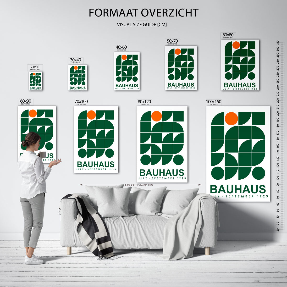  – Bauhaus poster als moderne geometrische wanddecoratie