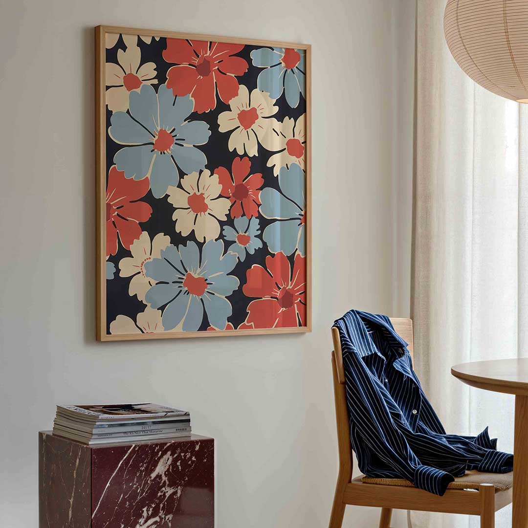 Bloemenpatroon – bloemen poster in staand formaat