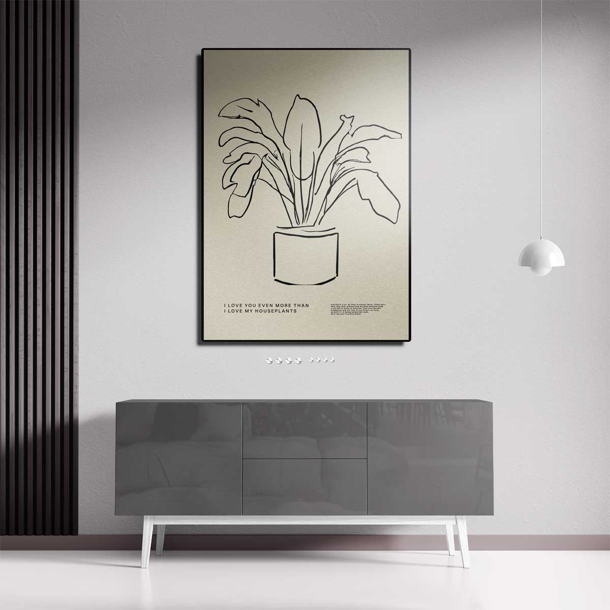 Liefde voor Kamerplanten Poster – staande wandkunst voor woonkamer of interieur