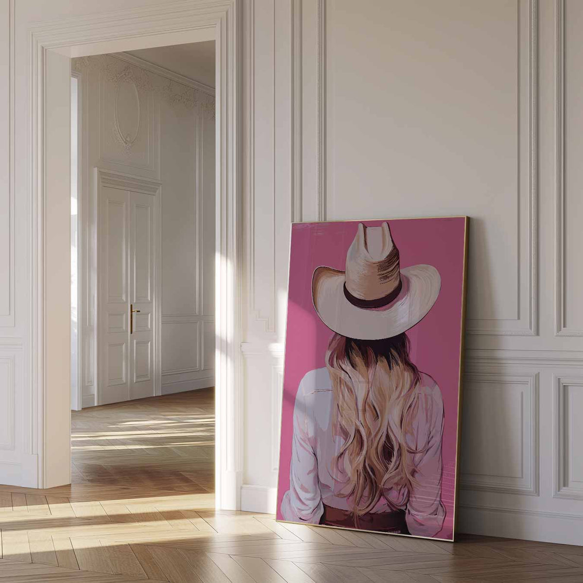 Western Droom – paas poster als vrolijke staande wanddecoratie