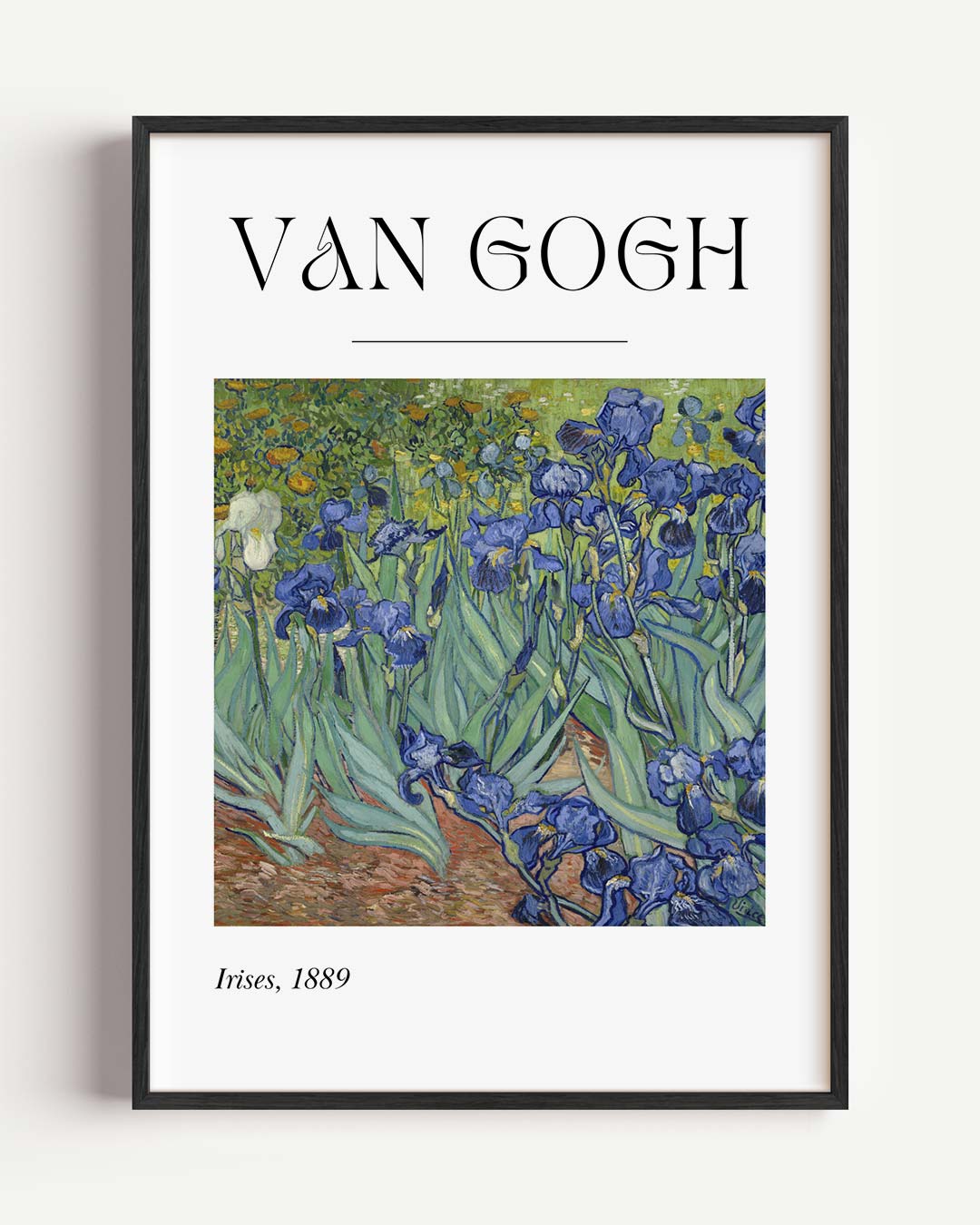 Van Gogh Irissen – abstracte portret poster als wanddecoratie
