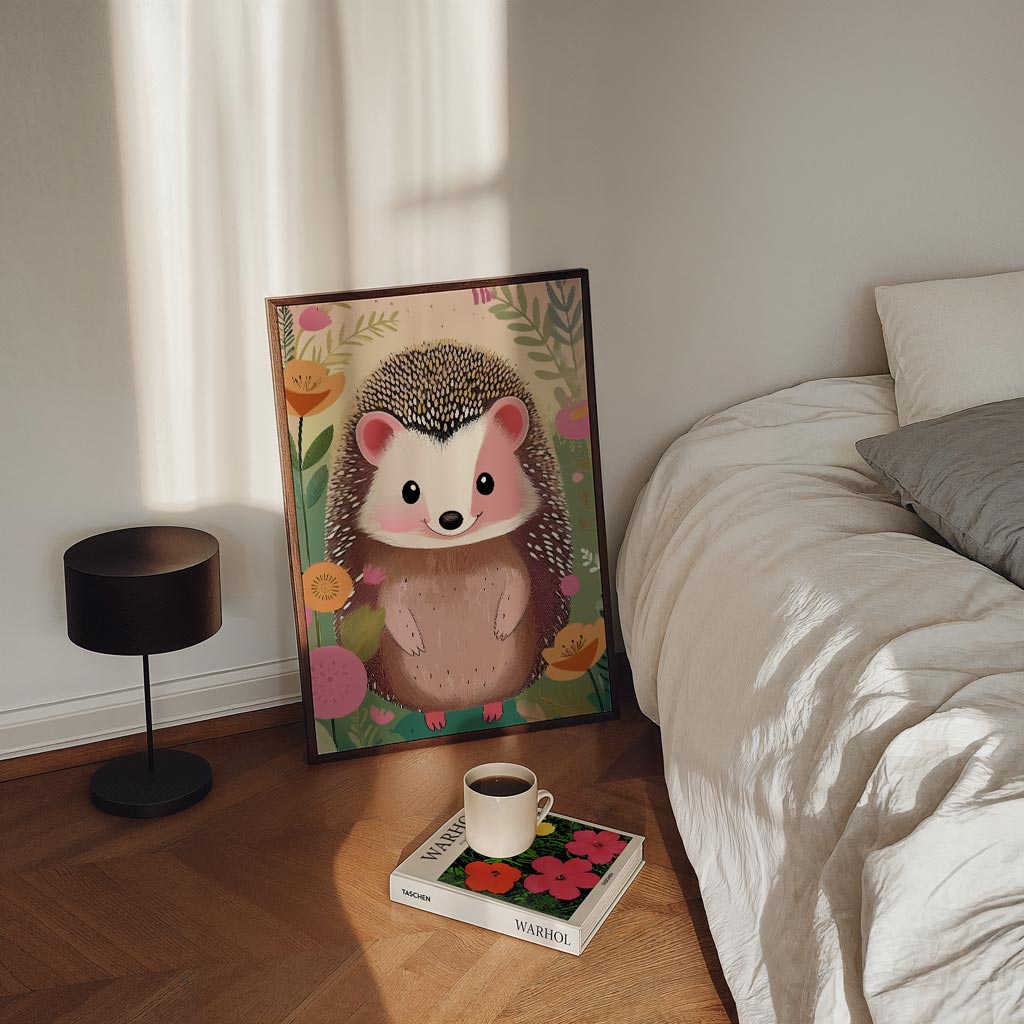 Schattige Egel Tuinposter – staande kinderkamer wanddecoratie van WallArtistic