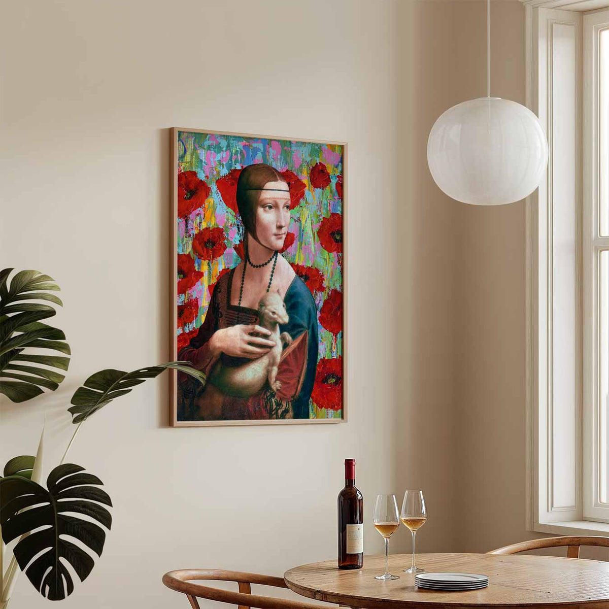 Vrolijke Renaissance Popart – staande Popart wanddecoratie van WallArtistic