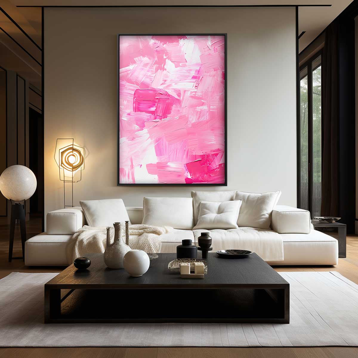 Roze Dromen – canvas wanddecoratie in portret formaat