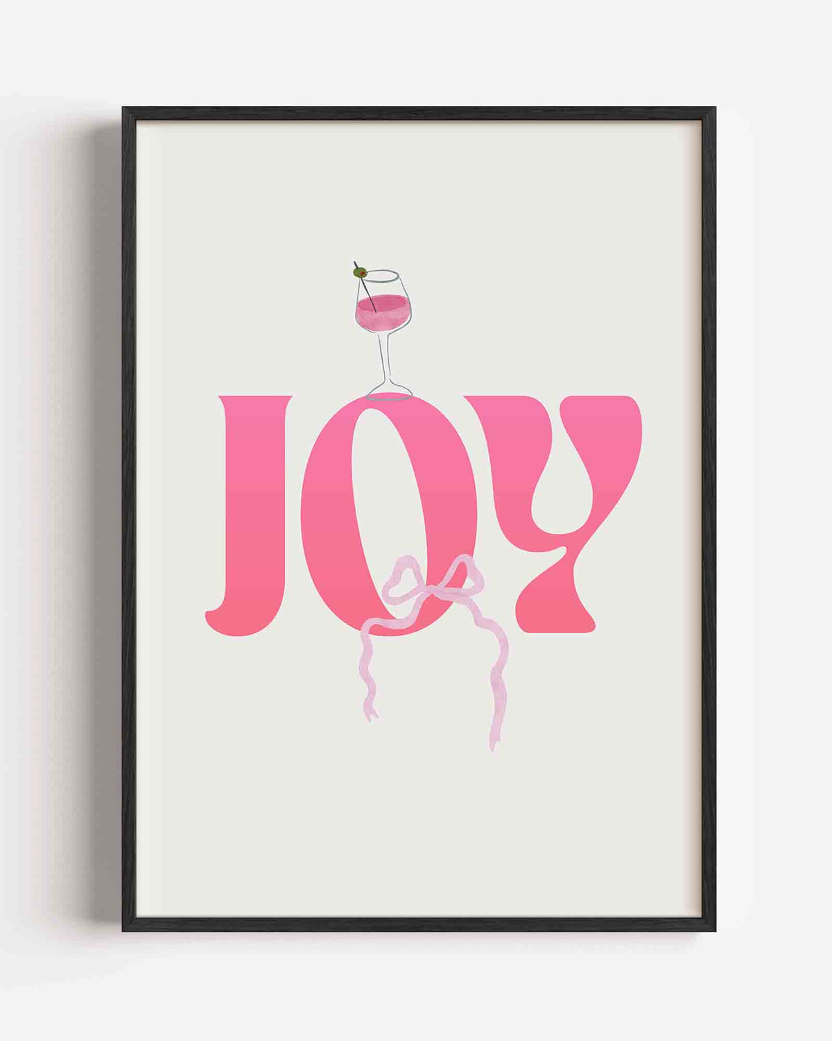 Joy roze letters – kerst portret poster als wanddecoratie