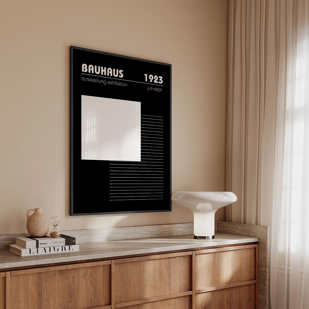  – geometrische Bauhaus poster in staand formaat
