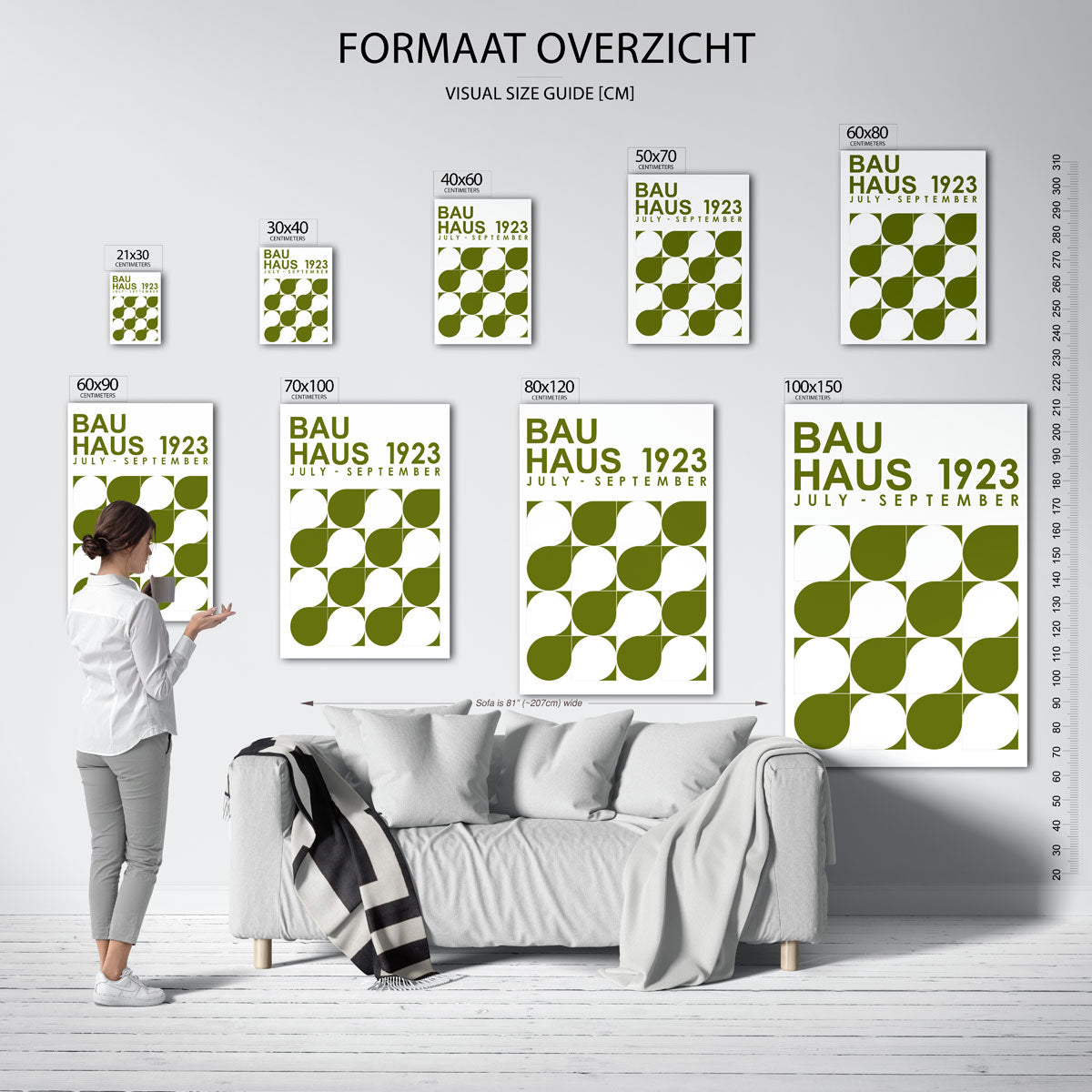 Vormritme en kleur – Bauhaus poster als moderne geometrische wanddecoratie