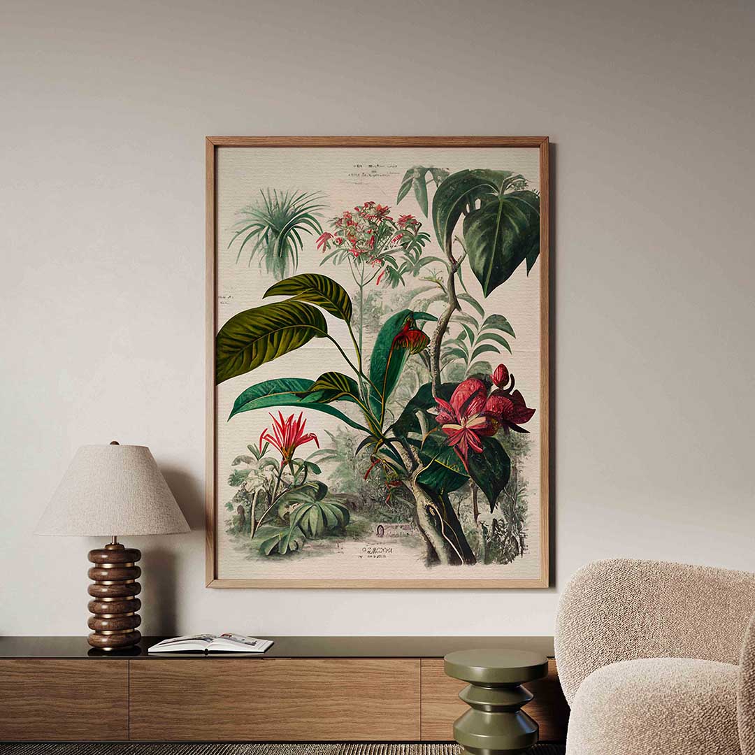 Botanische bloemen – tropische jungle poster in staand formaat