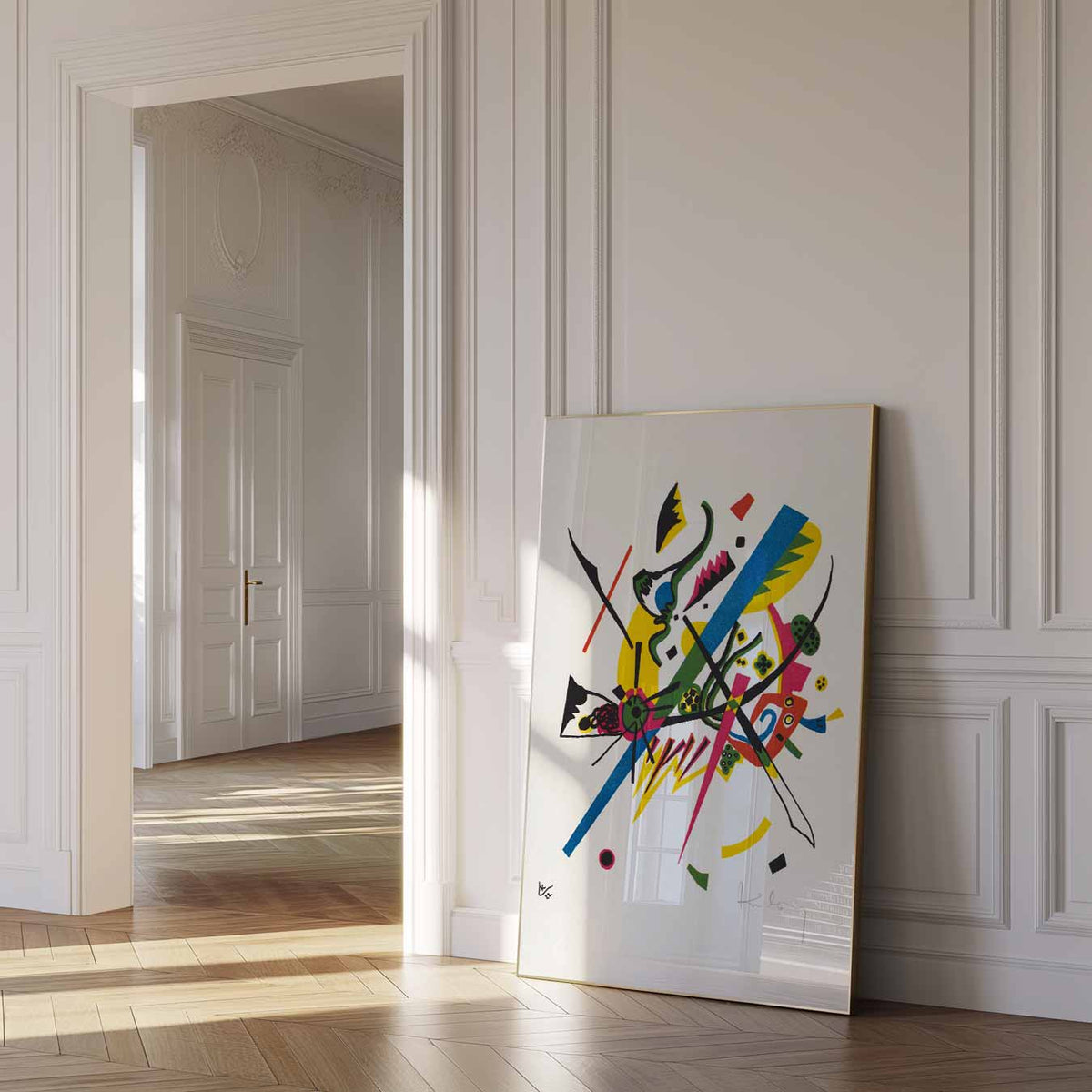 Vrolijke Abstracte Kleurenmix – urban poster in staand formaat