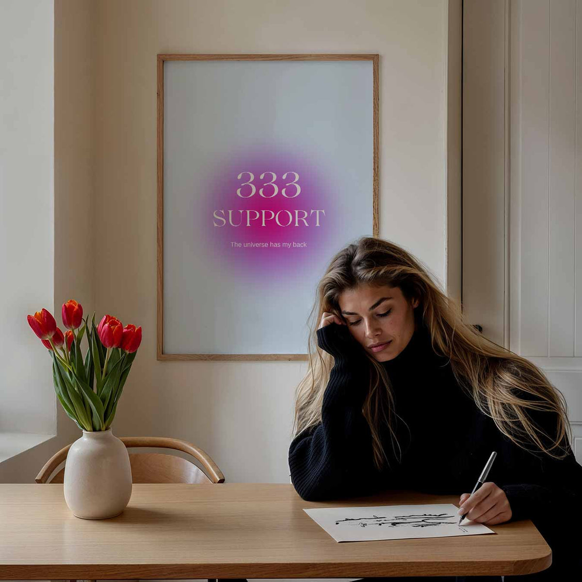Engelennummer 333 – mindful poster als rustige wanddecoratie