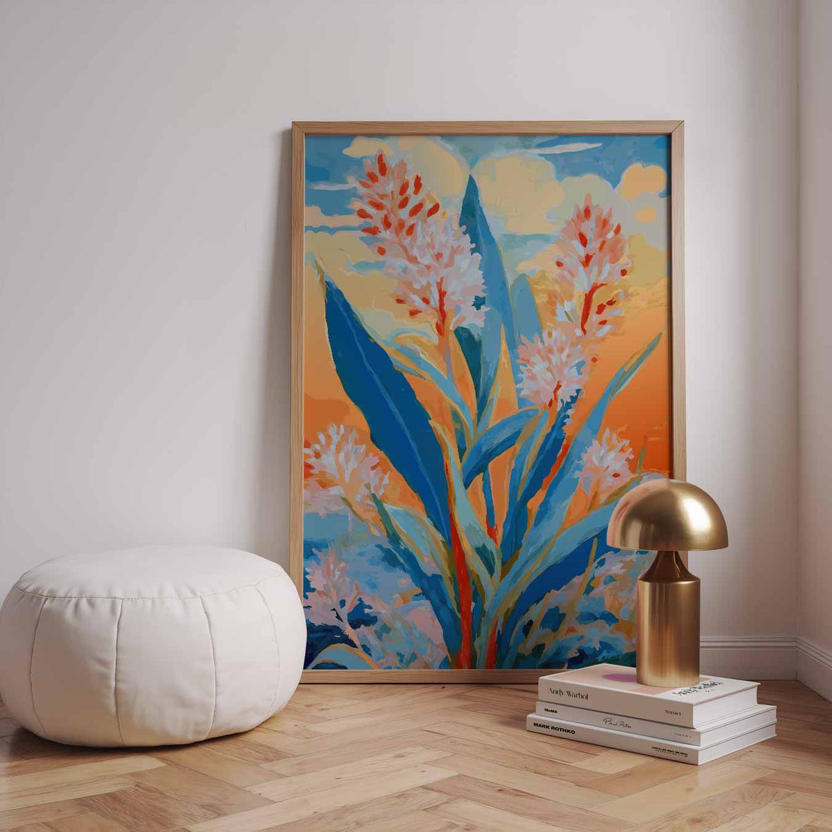 Kleurrijke Bloemenpracht – staande zomer wanddecoratie van WallArtistic