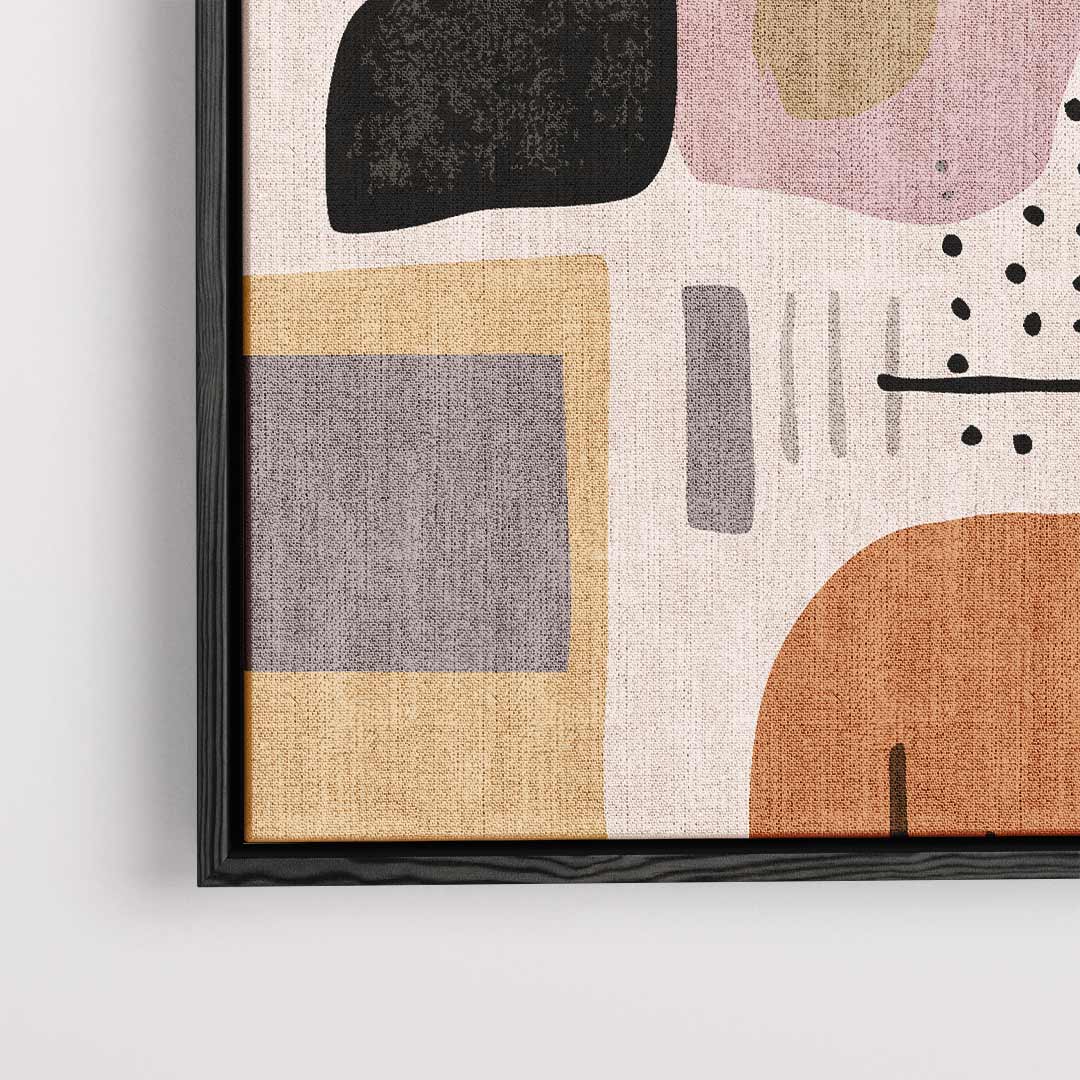 Abstracte Bruine Harmonie – dibond kunstwerk als wanddecoratie