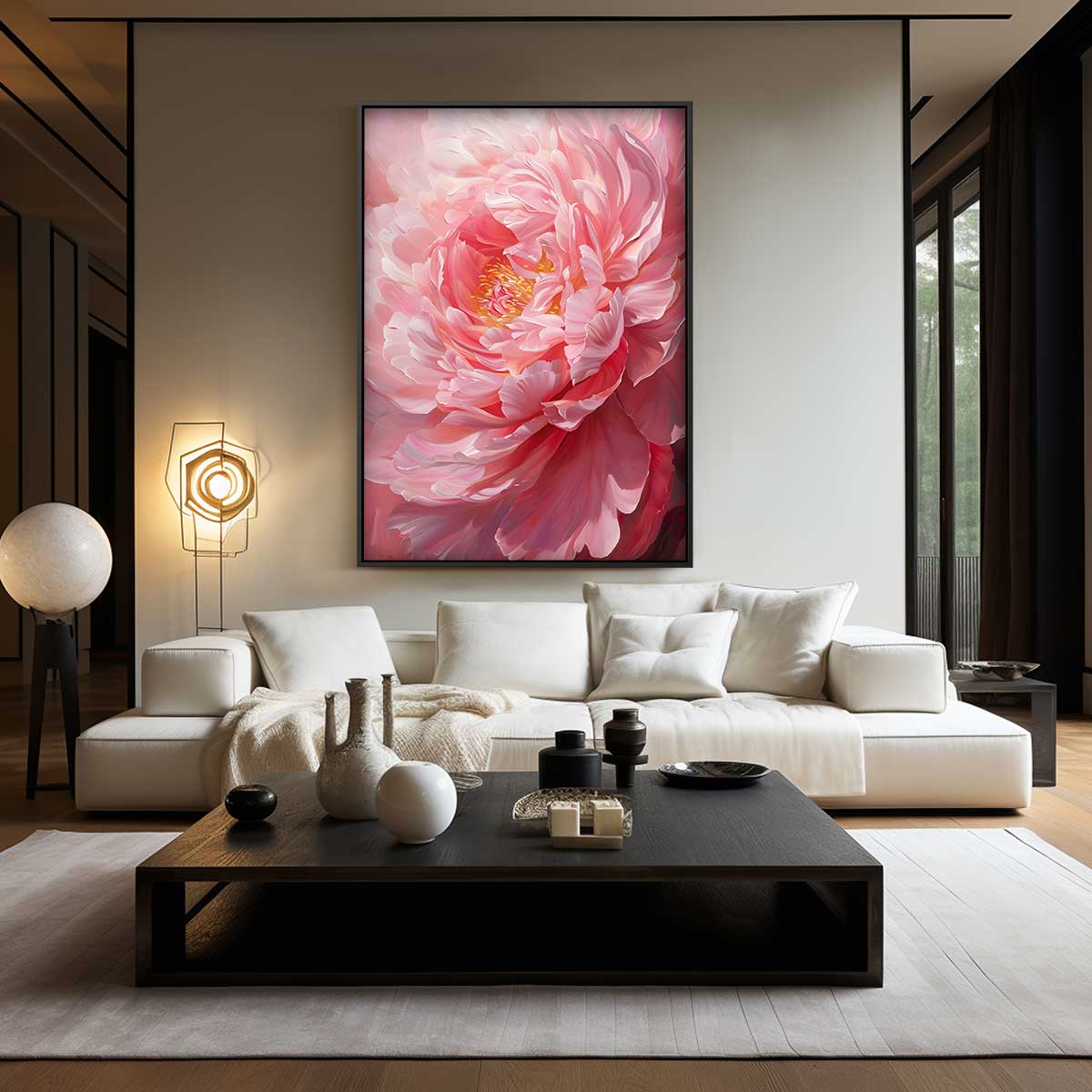 Bloeiende Elegantie – canvas wanddecoratie in portret formaat