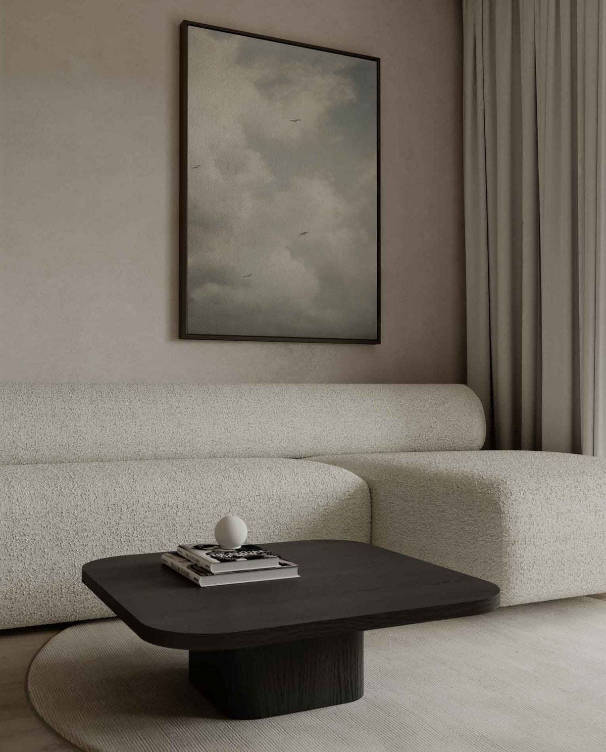 Zonnige Dromen in de Wolken – dibond wanddecoratie in staand formaat