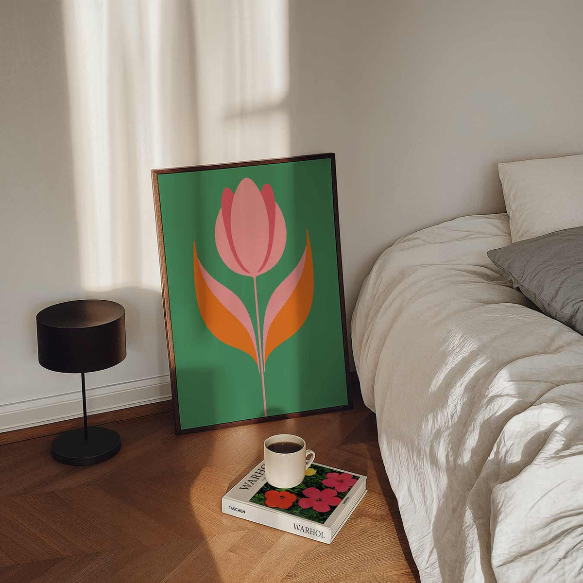 Stijlvolle Tulpenprint – staande bloemen wanddecoratie van WallArtistic