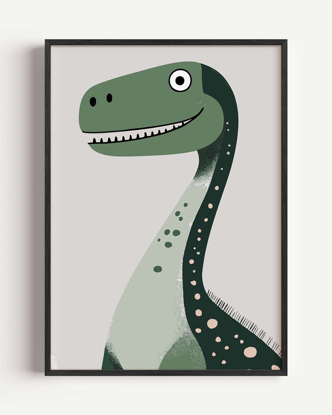 Humoristische Dino – kids portret poster als wanddecoratie