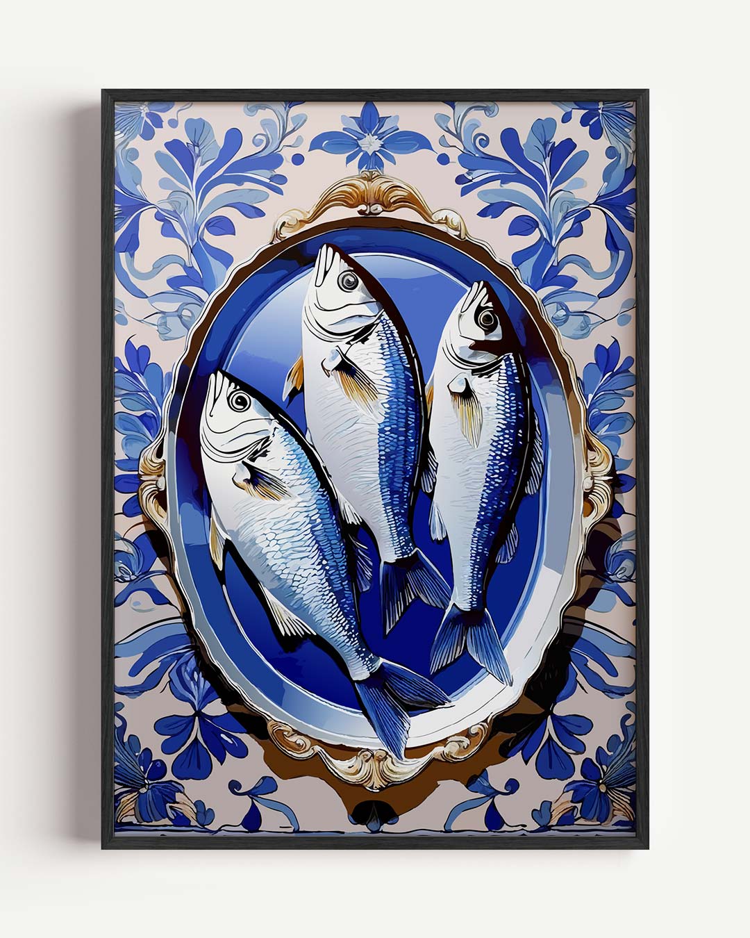 Klassieke Visservant – keuken portret poster als wanddecoratie