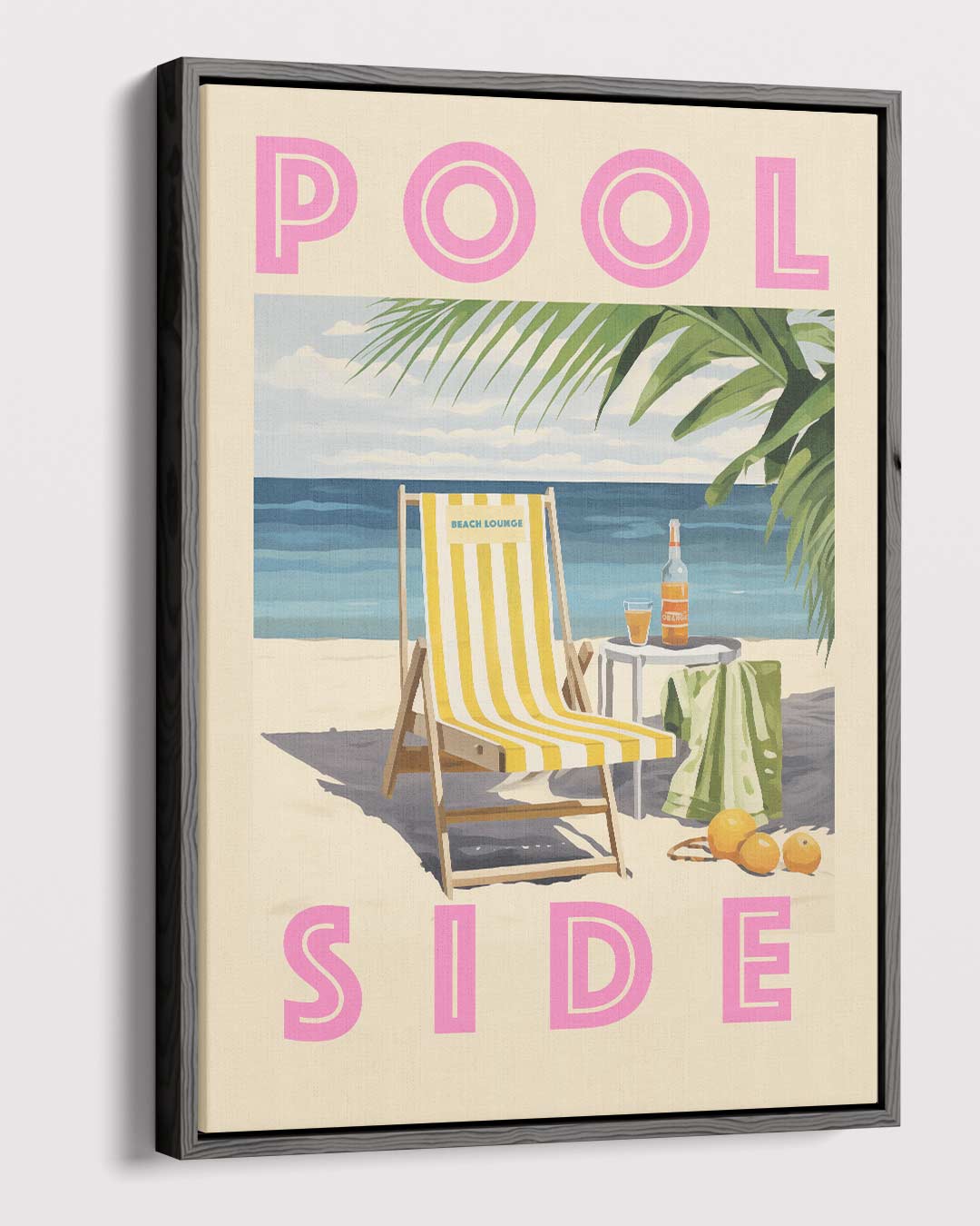 Zomerstrand Lounge – canvas wanddecoratie in portret formaat
