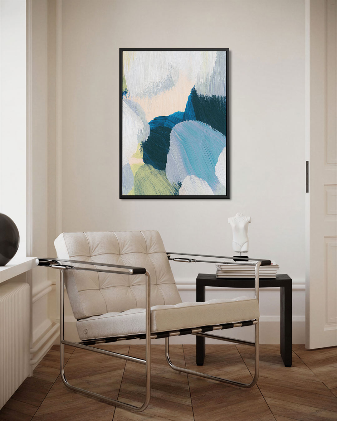 Kleurrijke penseelstreken – kunstwerk als stijlvolle wanddecoratie