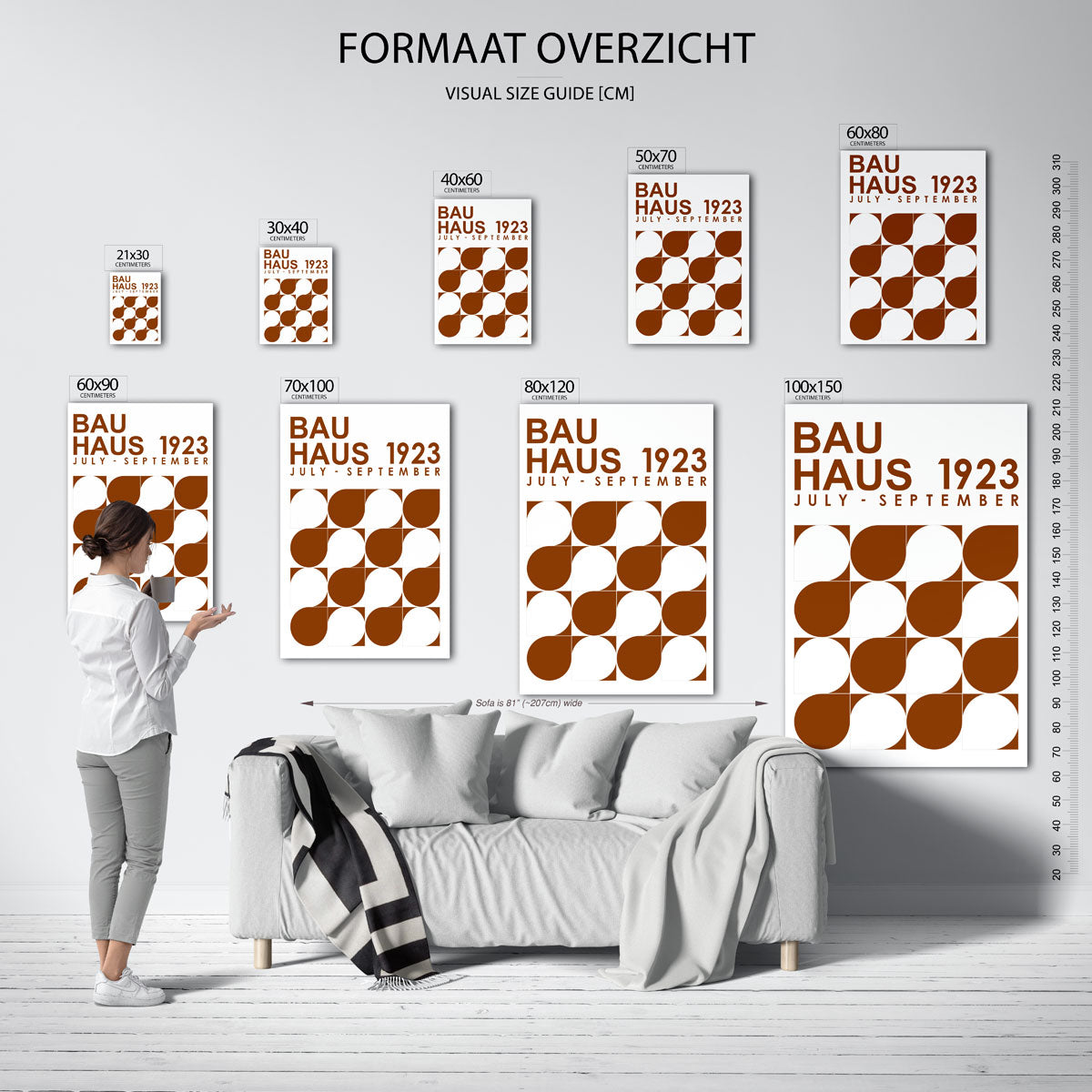 Vormen en vlakken – Bauhaus poster als moderne geometrische wanddecoratie