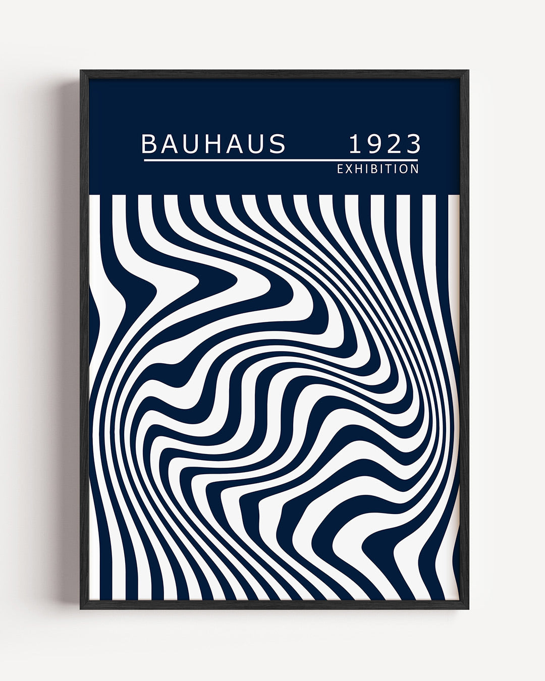 Golvend lijnenspel – staande Bauhaus poster als wanddecoratie